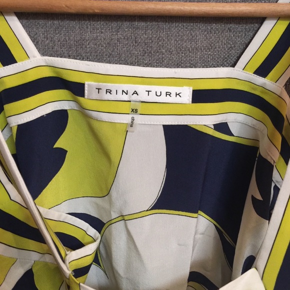 Trina Turk silk tank/blouse Sz XS - Picture 3 of 4